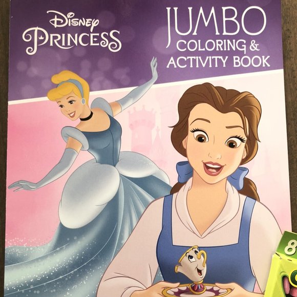 👑Disney Princess Coloring & Activity Book W/Crayons - Picture 3 of 7